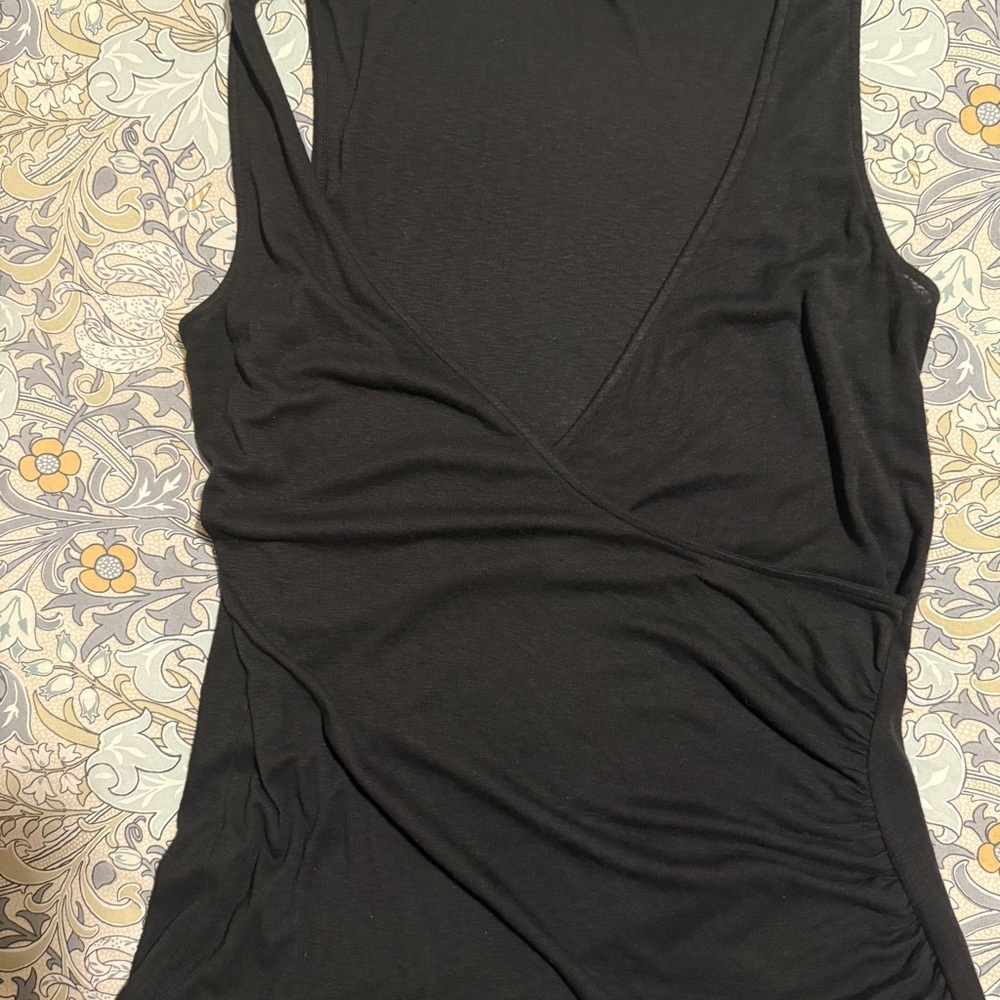 Michael Stars Sleeveless Black Wrap-Front Women's Top